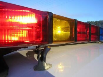 lights on top of police vehicle